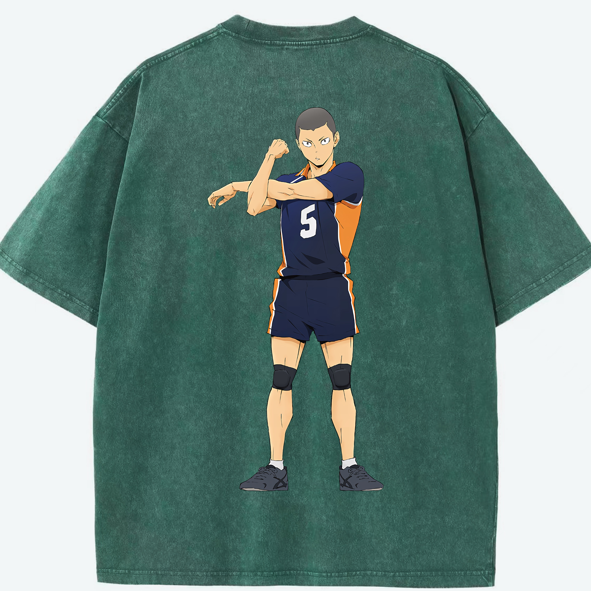 （画像用） ハイキュー!! Haikyu!! 綿100% ヴィンテージ風 半袖Tシャツ（背面プリント）